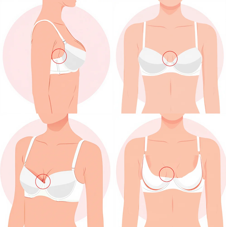 Широкопосаженная грудь в неверно подобранном белье