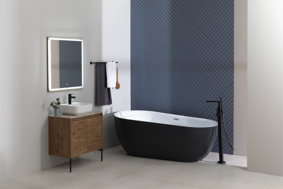 Акриловая ванна Aquanet Amor 185x95 черный в Москве