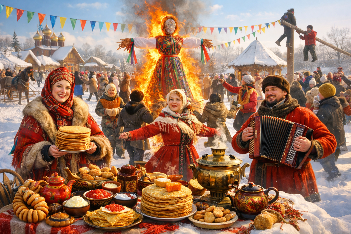 Вот, как праздуют масленицу в России!!!