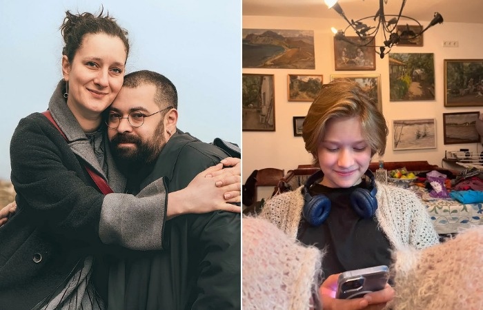 Мариэтта Цигаль-Полищук с мужем и сыном.