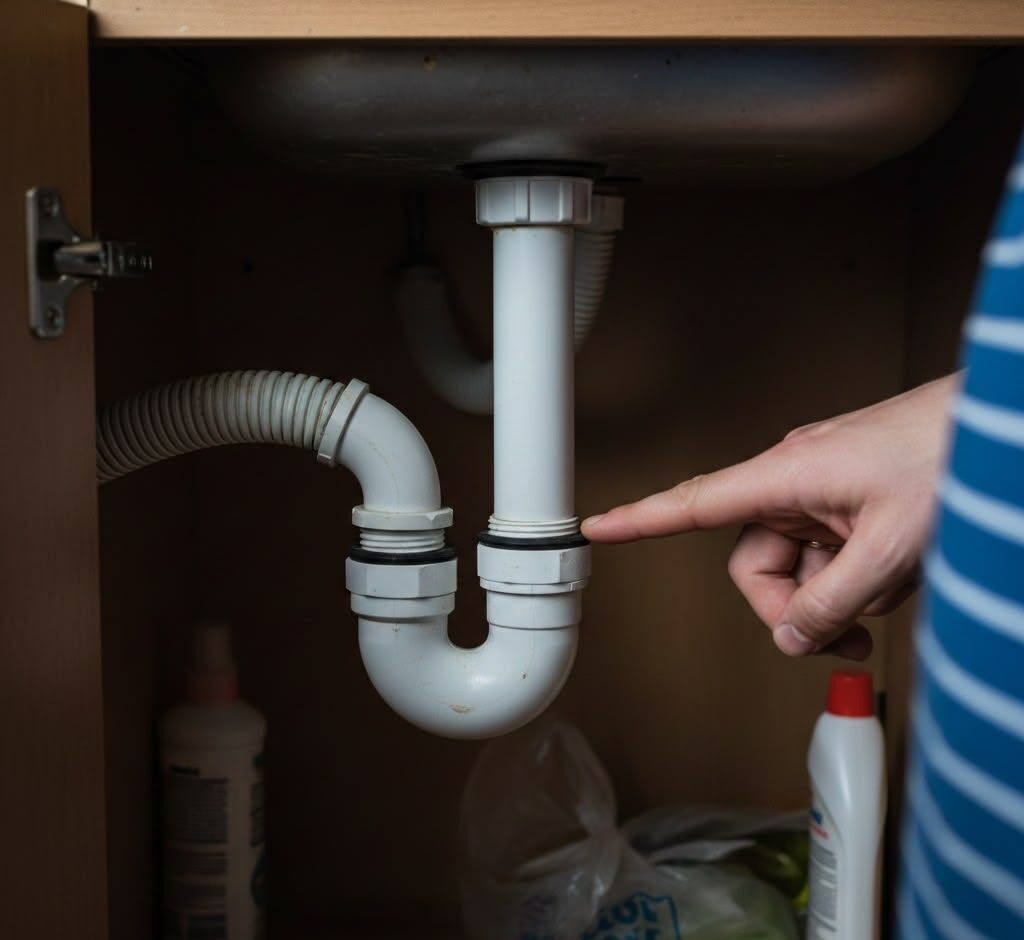 Типичные места скопления мусора в трубах под раковиной.  📷
