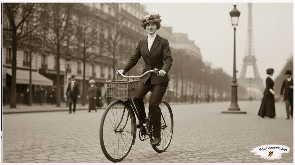 Женщина на велосипеде