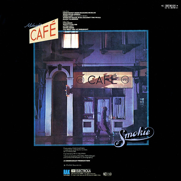 Оригинальная обложка LP "Midnight Café", 1976