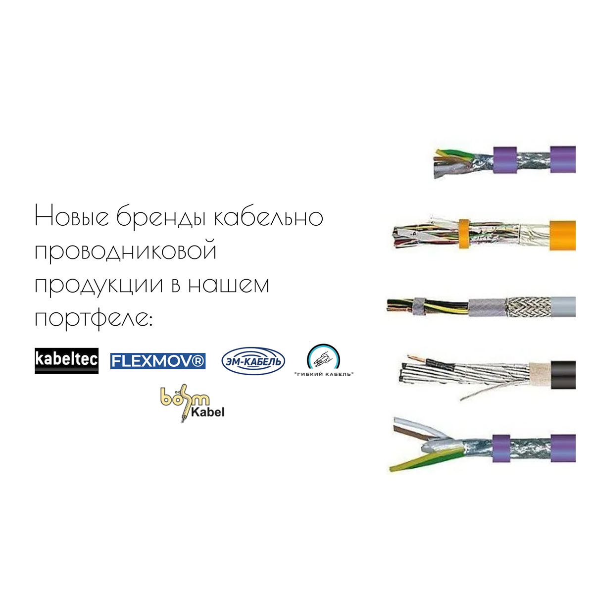VicabFLEX, Böhm Kabel, Emflex, Kabeltec, FLEXMOV®.