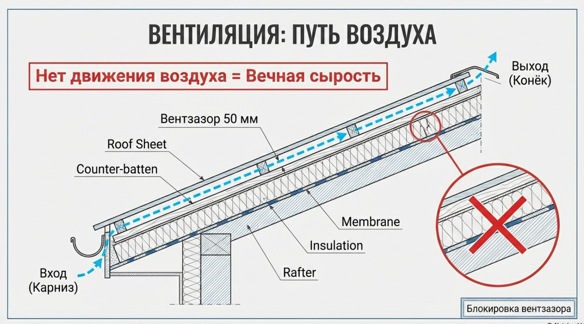 Инфографика: Вентиляция путь воздуха