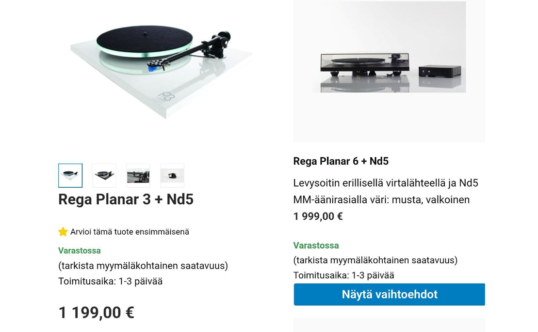 С предустановленной головкой звукоснимателя Rega ND5. 