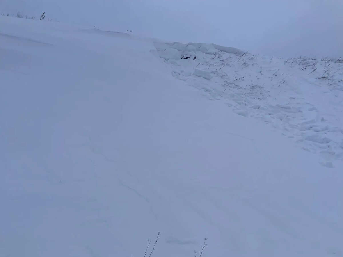 Место схода снега