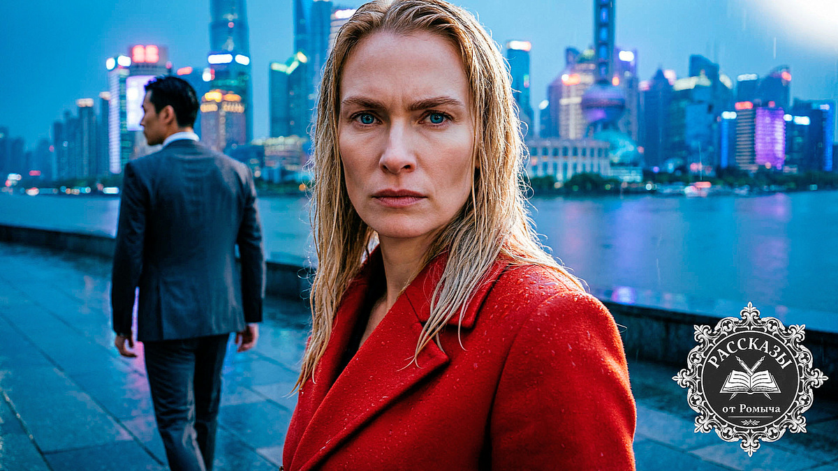 Женщина в красном пальто на ночной набережной после проигранной битвы за наследство