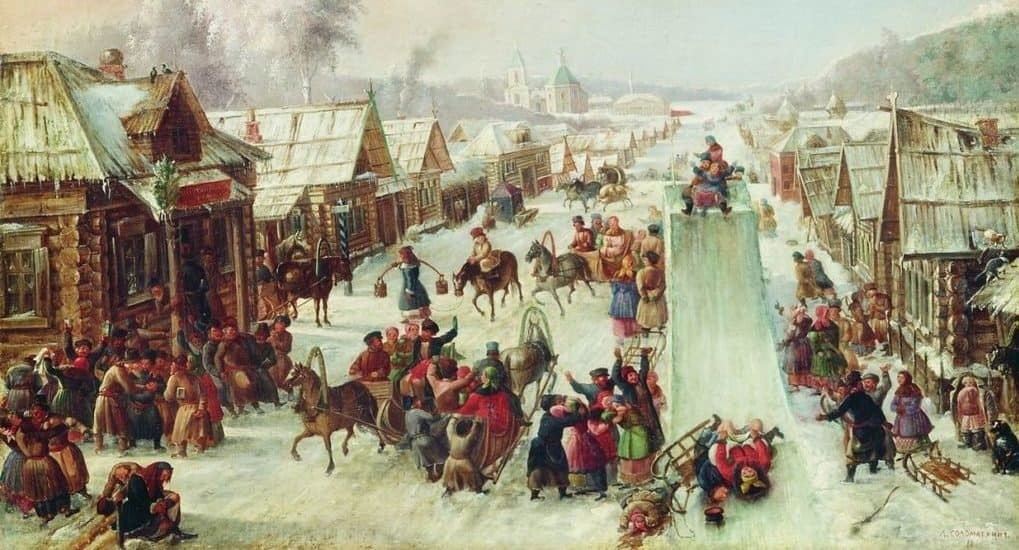 Леонид Соломаткин. Масленица. 1878