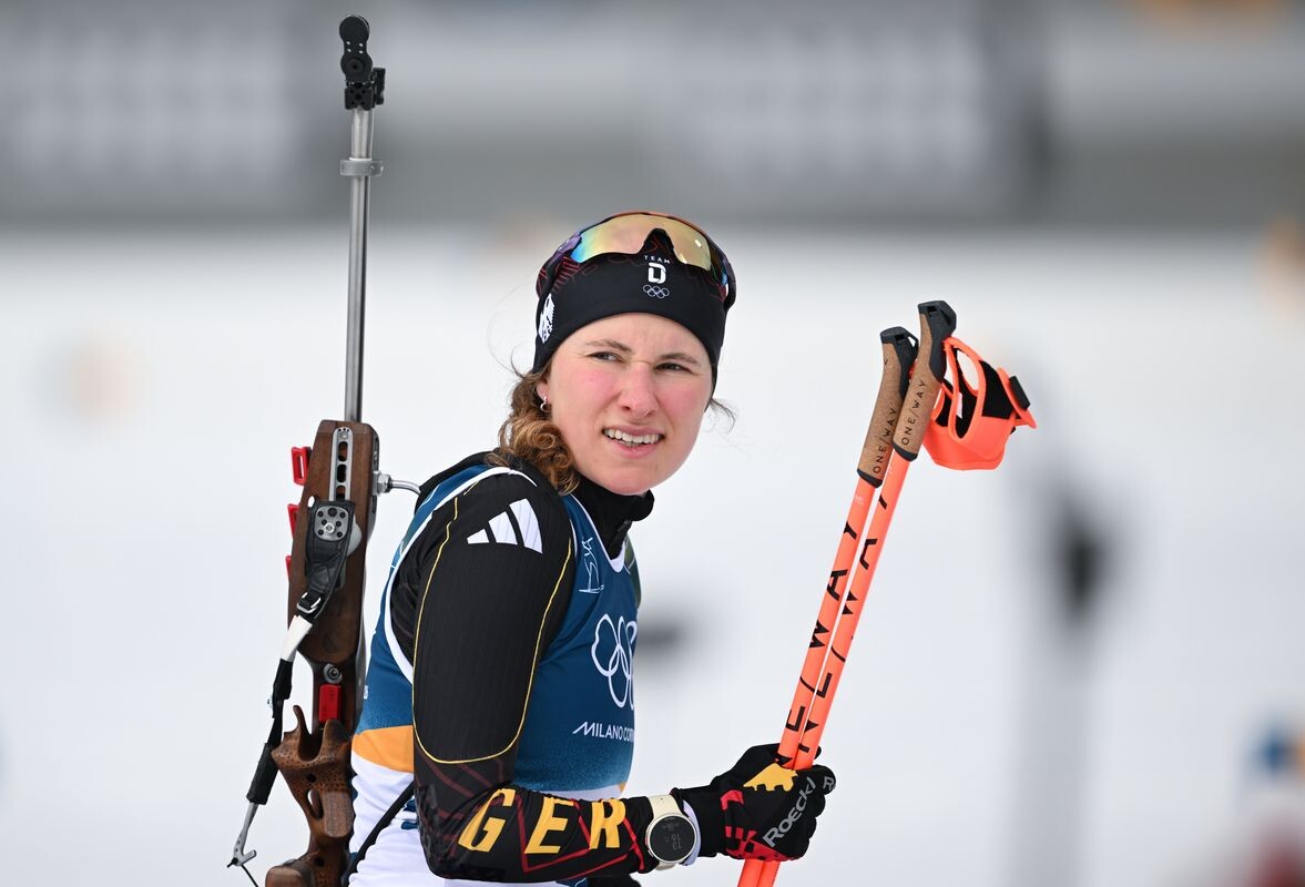   Немецкая биатлонистка Янина Хеттих-Вальц / Источник: © Hendrik Schmidt/dpa/picture-alliance/TASS