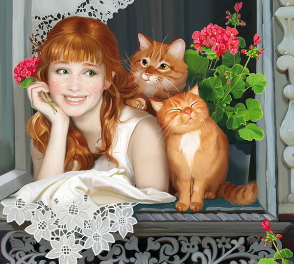 Яркие и очаровательные женские образы в творчестве художника-иллюстратора Татьяны Дорониной.