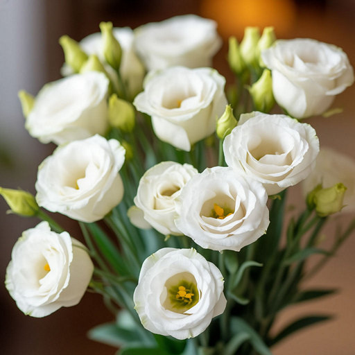    Белые эустомы на фото Кристина Борунова