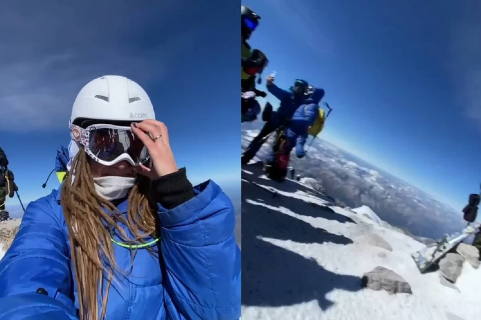    Екатерина Зюзина на Эльбрусе. Источник: Telegram-канал Екатерины Зюзиной