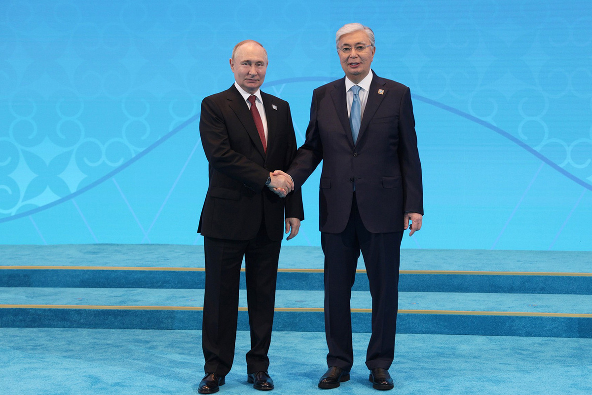 Путин принял приглашение Токаева посетить Казахстан с госвизитом.  Фото: Фото: пресс-служба Администрации президента РФ / kremlin.ru