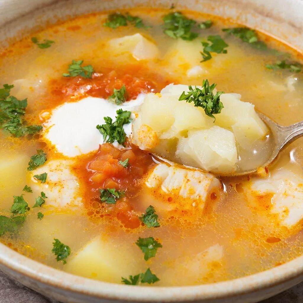 Суп картофельный с рыбой