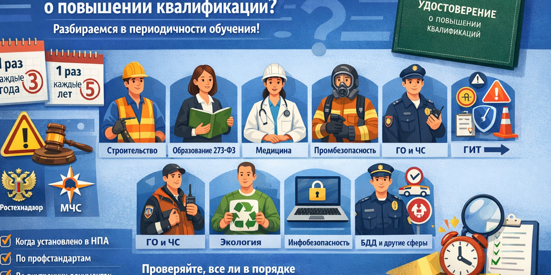 Самый частый вопрос от руководителей и кадровиков: "Есть ли срок действия у удостоверения о повышении квалификации и как часто нужно