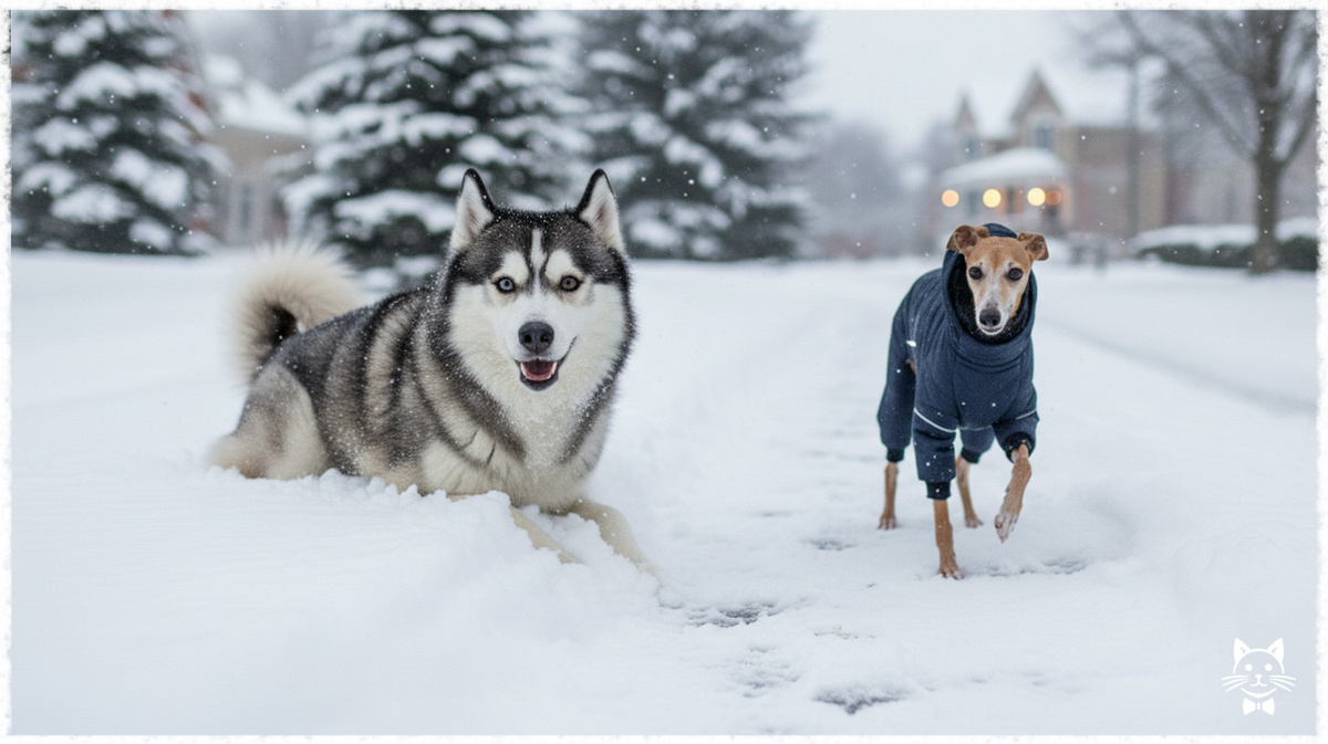 Хаски и левретка