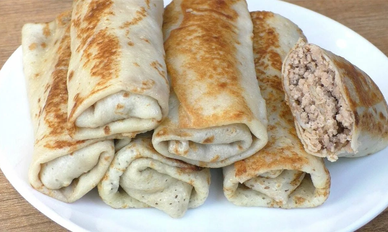 Блинчики с мясом