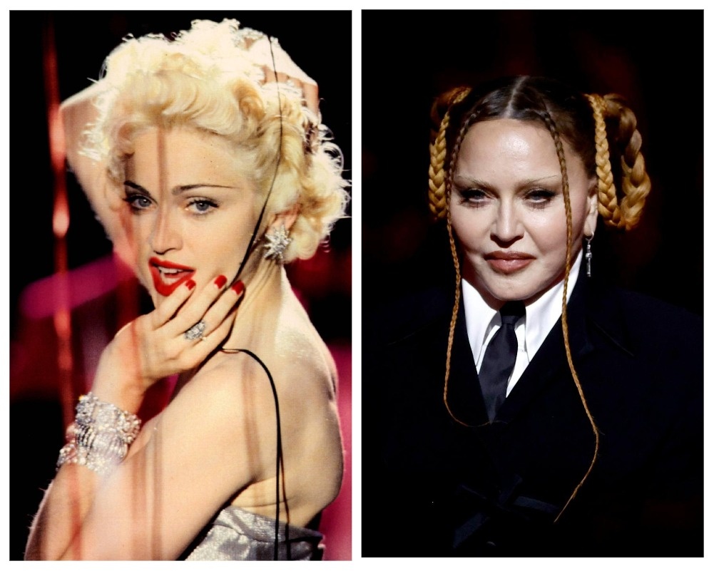 Мадонна (слева фото 1992 год, справа - 2023 год) (Источник: Соцсети)