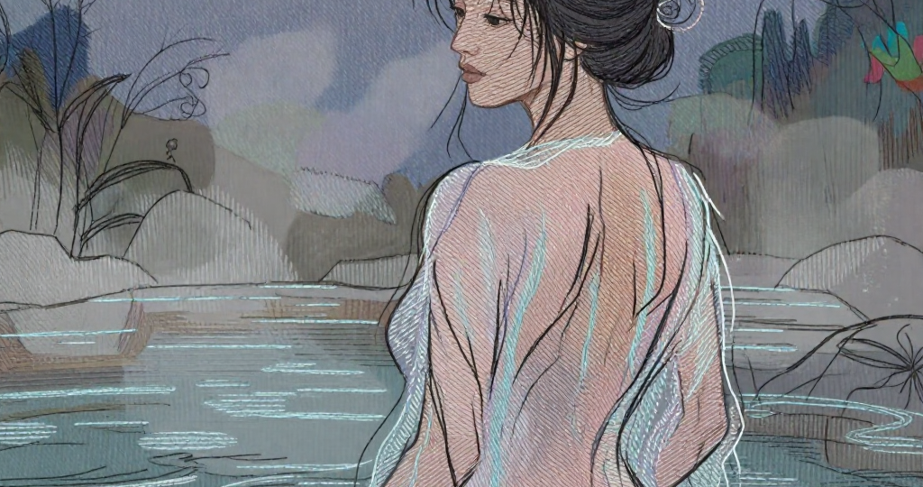 АкваСтич: новая LoRA для вышивки в акварельной технике