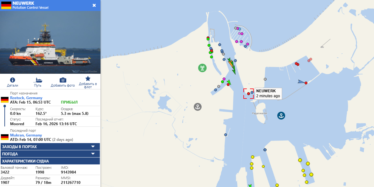 Источник: VesselFinder