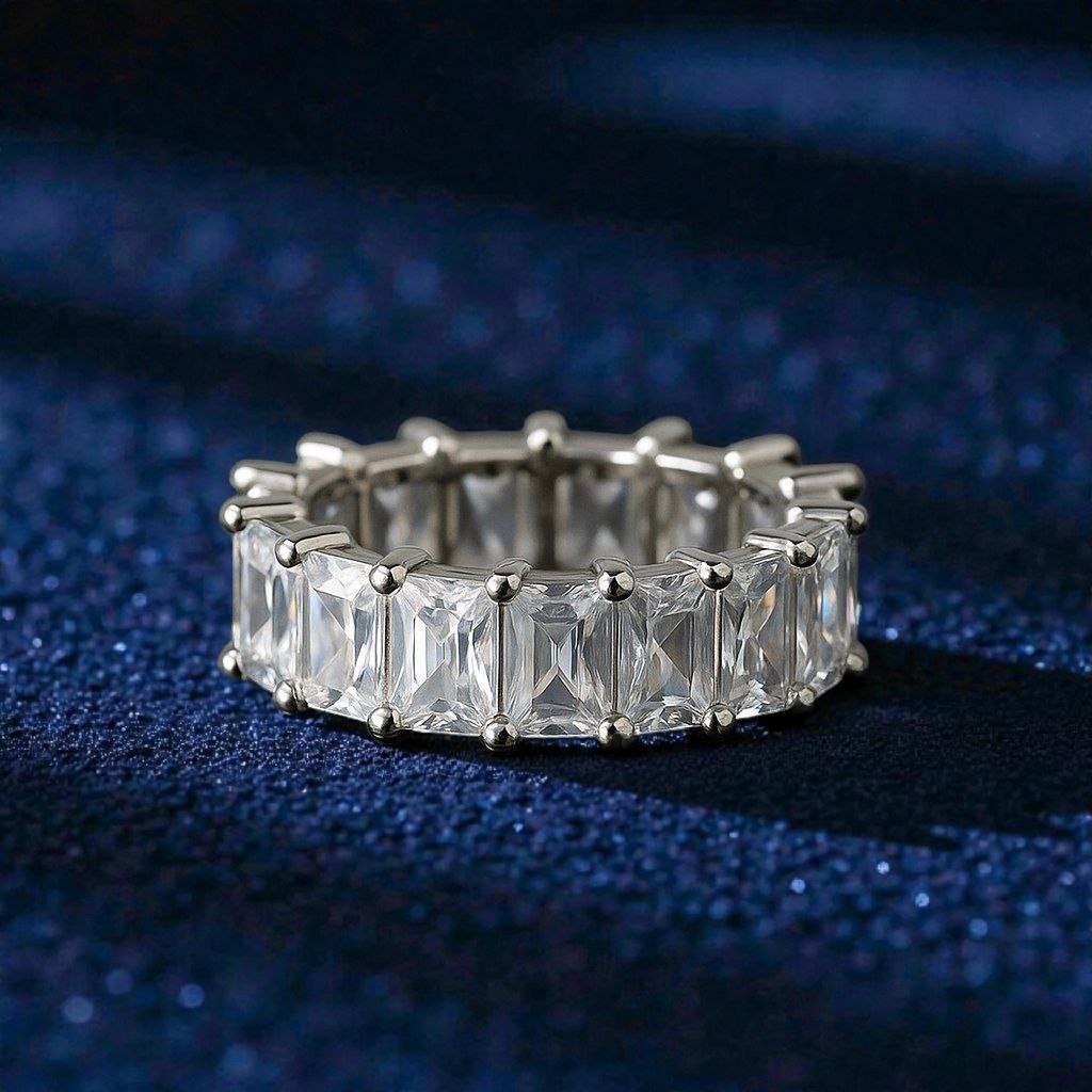 Арт. 575680054 Кольцо безразмерное регулируемое дорожка с фианитами