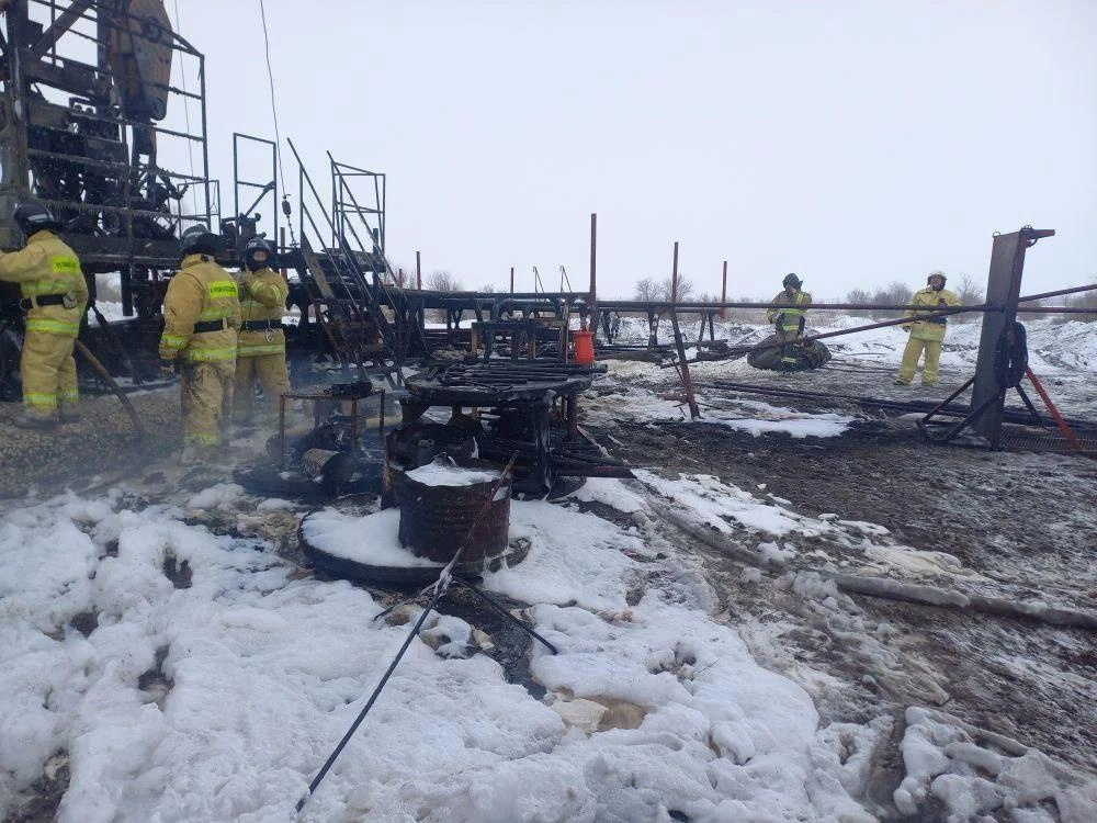    Самарская обл. пожар на нефтяной скважине