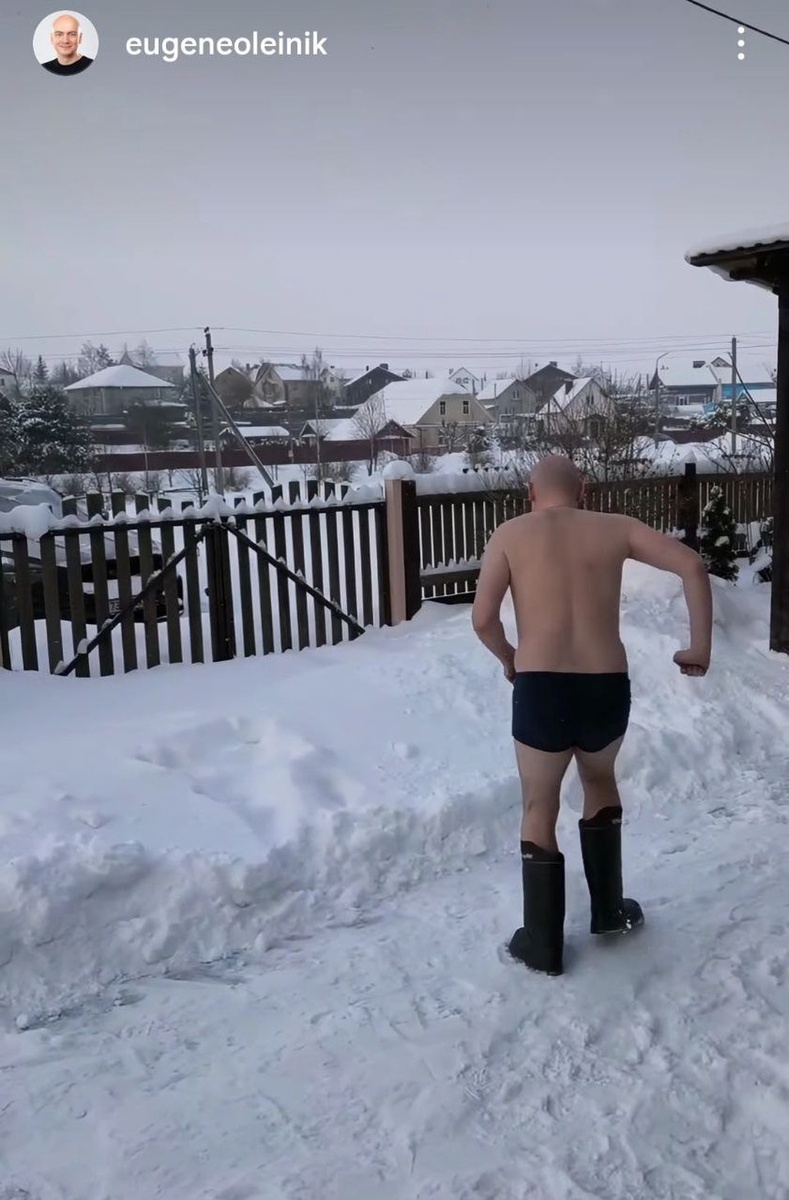    Свежий снег добавил приятной прохлады. Фото: личная страница Евгения Олейника в соцсети.