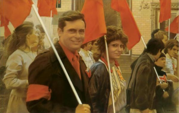 Файбисович. «Красота» из серии «Торжественный марш рабочих». 1988.