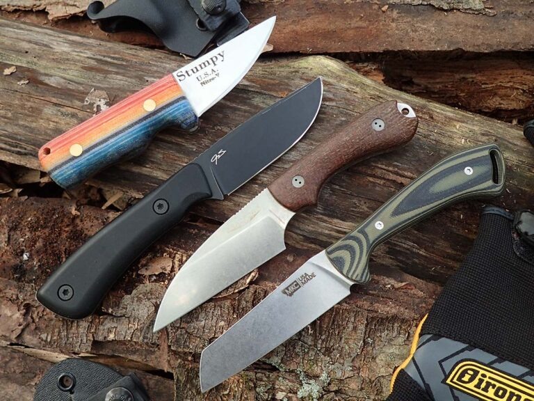 Ножи Bear Forest Knives Stumpy, Deano от Big Idea Design, Bradford USA G3 Wharnie и Montana Knife Co. Stockyard сочетают классические стили EDC с современной практичностью.