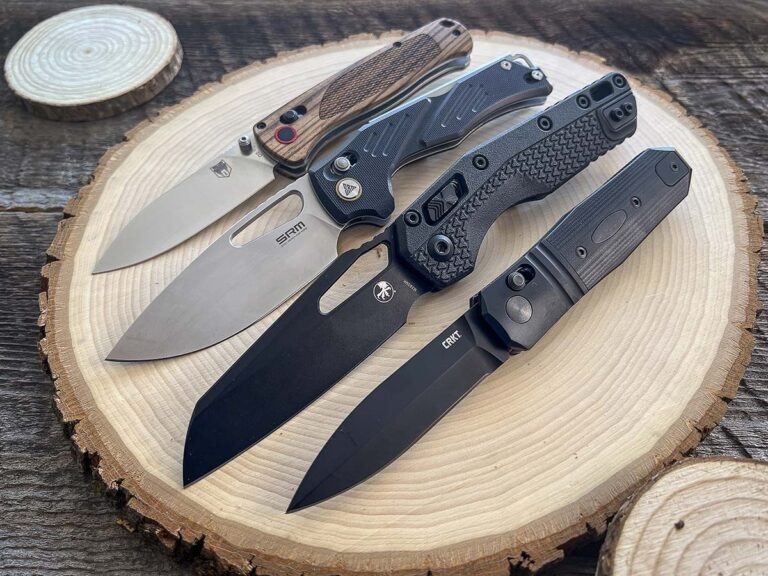 Среди последних моделей складных ножей с замками на можно выделить такие, как CobraTec Zebrawood Crossbar Lock Folder, SRM Knives Mirage 239X-GB folding hunter, Microtech MSI polymer и CRKT Redemption Compact.