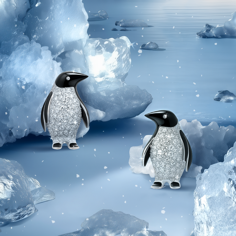 На фото: запонки Mercury Cufflinks из белого золота с бриллиантами и черной эмалью