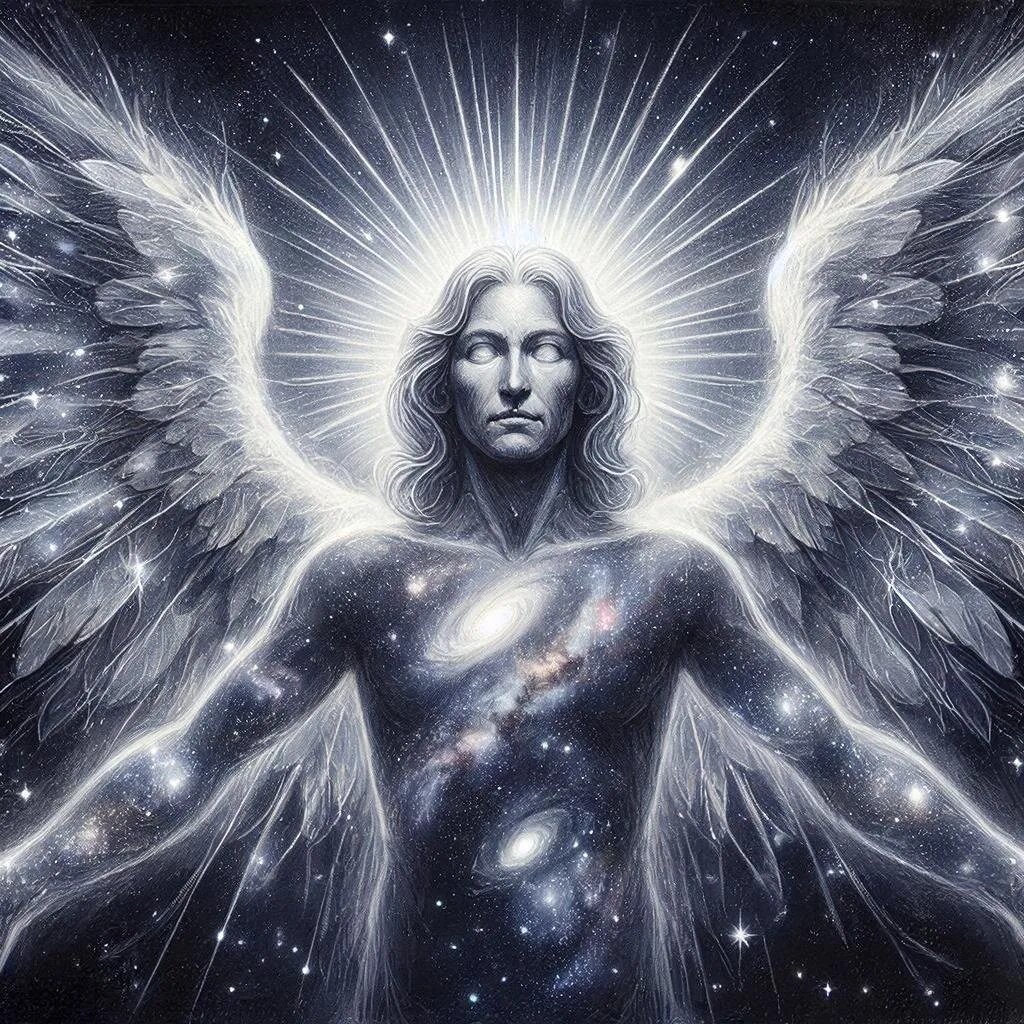 Ангел. Иллюстрация сгенерирована нейросетью