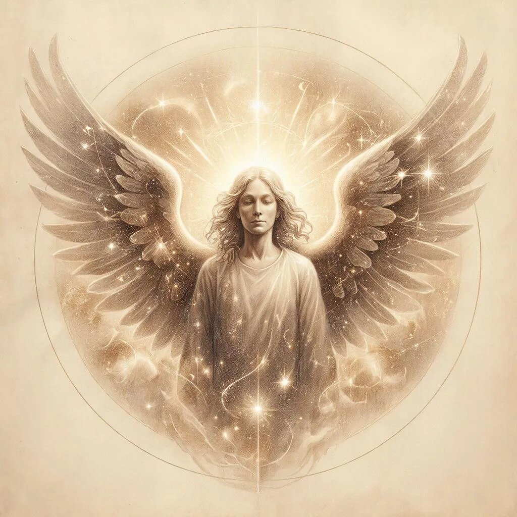 Ангел. Иллюстрация сгенерирована нейросетью 