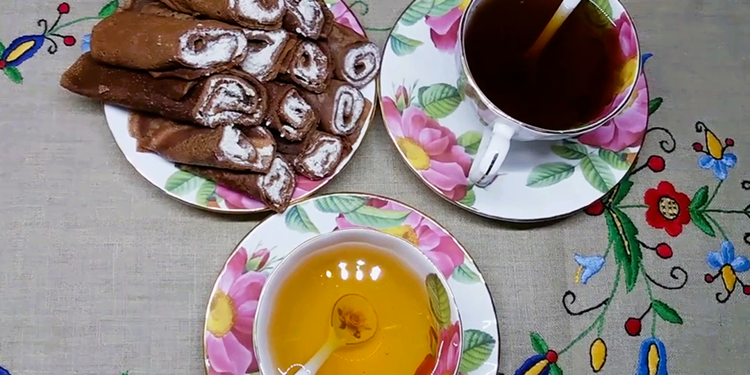 Блинчики шоколадные с начинкой