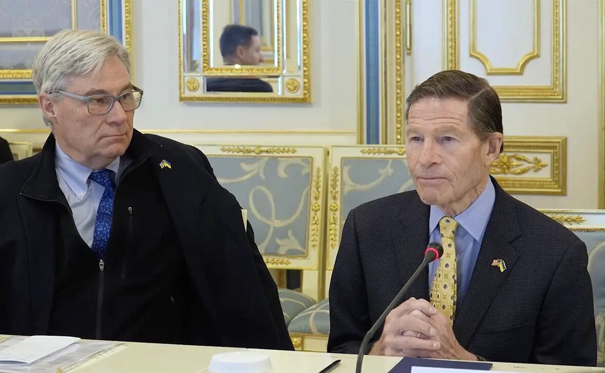    Шелдон Уайтхаус и Ричард Блюменталь Фото: пресс-служба Президента Украины Анна Абрамова