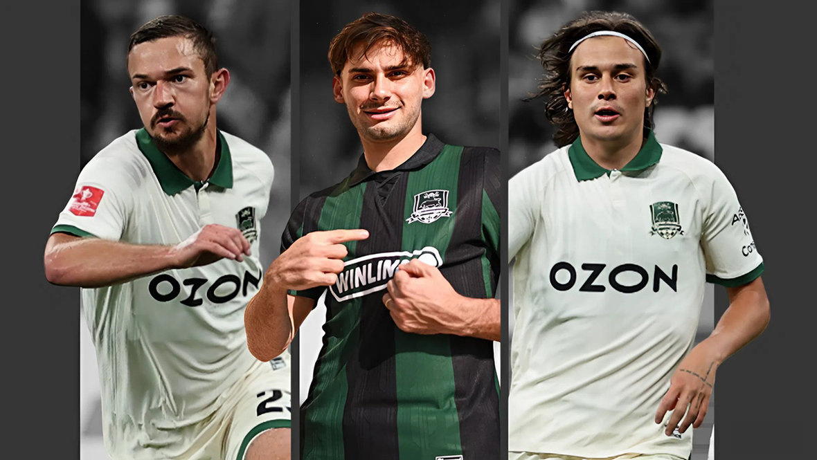    Гаэтан Перрен, Хаун Боселли, Данила Козлов.Александр Федоров, «СЭ»; ФК «Краснодар»