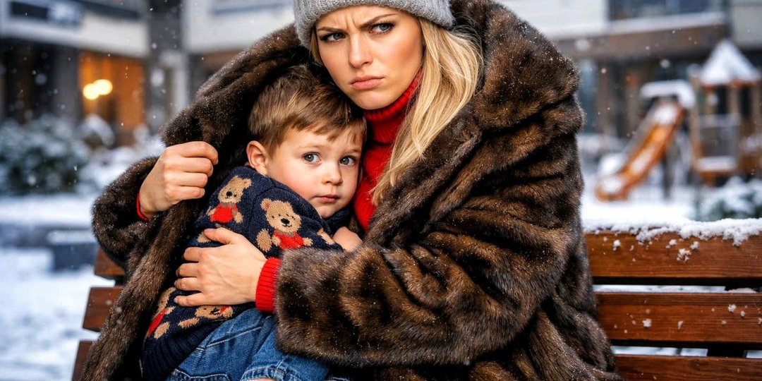 Вернувшись с работы, Маша замерла - на скамейке во дворе зимой сидел её сынок в лёгкой одежде