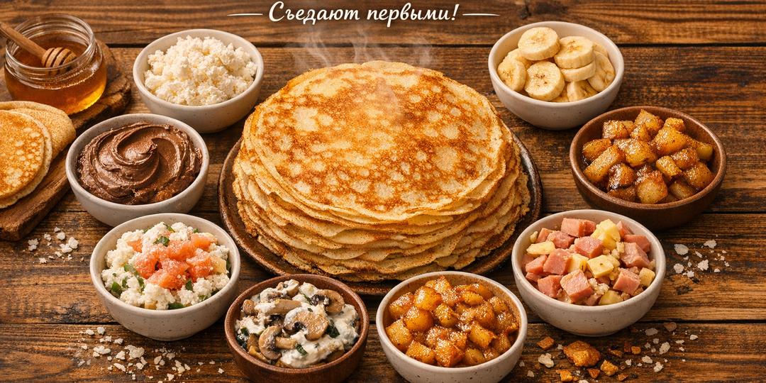 🥞 7 начинок для блинчиков на Масленицу, которые съедают первыми