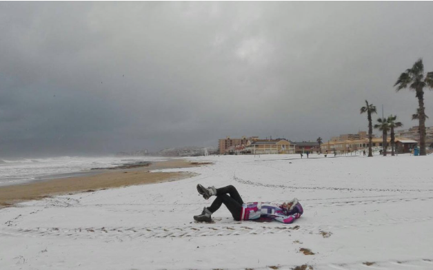 Снег в Торреьвехе в 2018 году