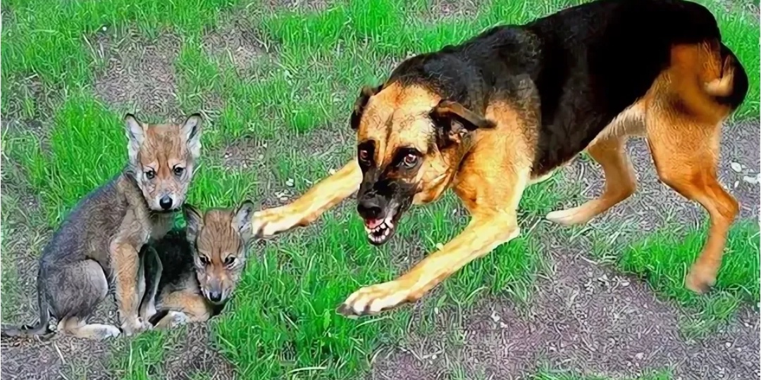 Собака принесла из леса щенят. А они оказались волком