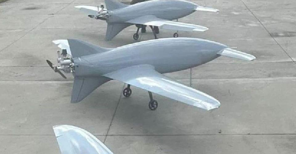    Украинский БПЛА «Бобер» с характерным загрулением корпуса