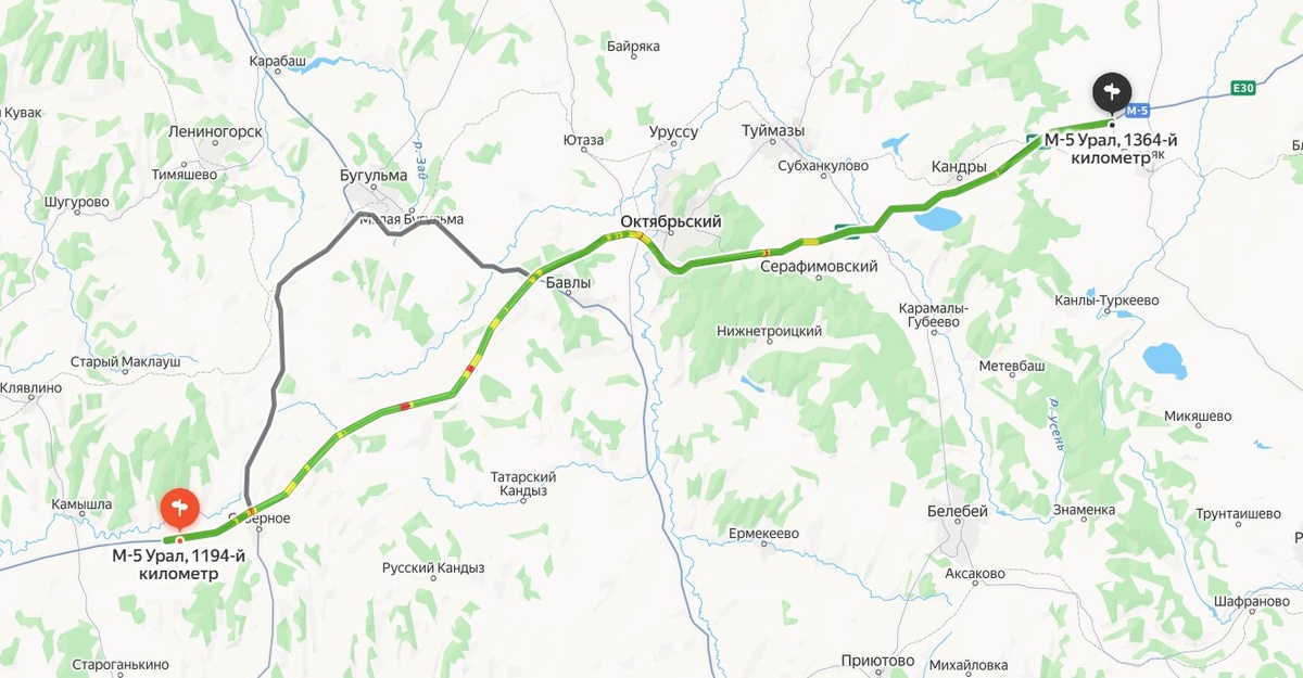    Из-за непогоды в Оренбургской области и соседних регионах частично закрыли для движения трассу М-5 «Урал»