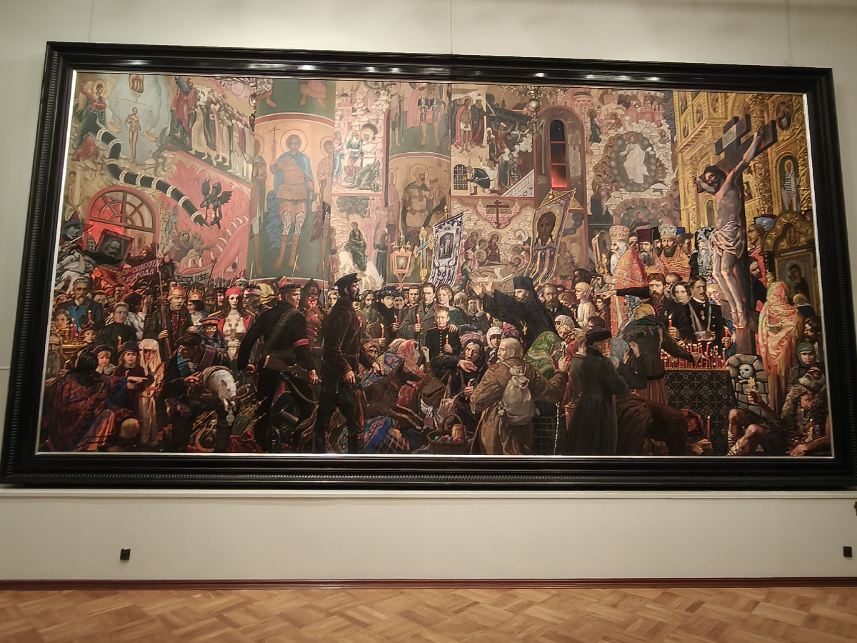 Полотно "Разгром храма в Пасхальную ночь".