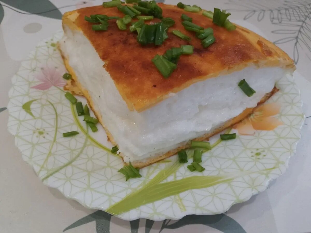 Нежный яичный омлет с сыром