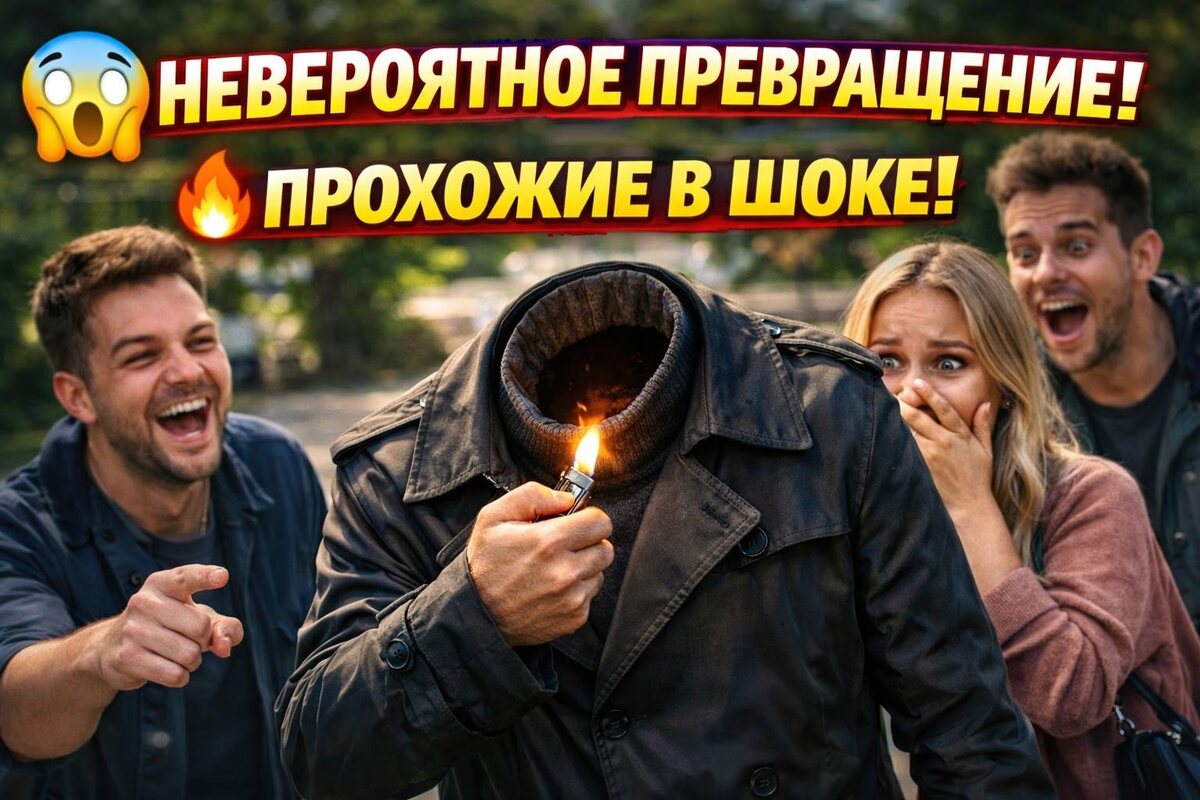 Обычная зажигалка? Нет… Его ГОЛОВА исчезла на глазах у всех 😳🔥