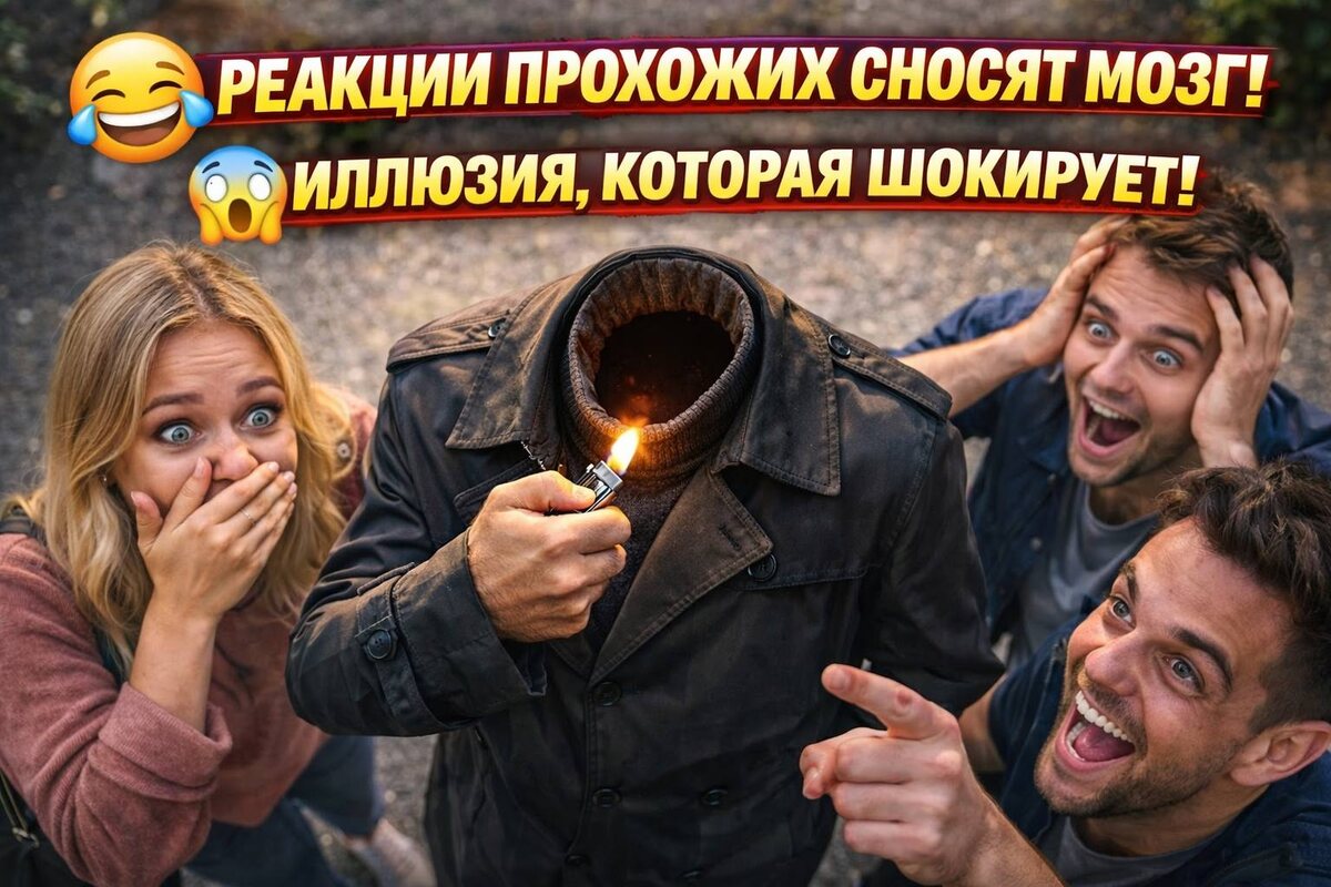 Обычная зажигалка? Нет… Его ГОЛОВА исчезла на глазах у всех 😳🔥