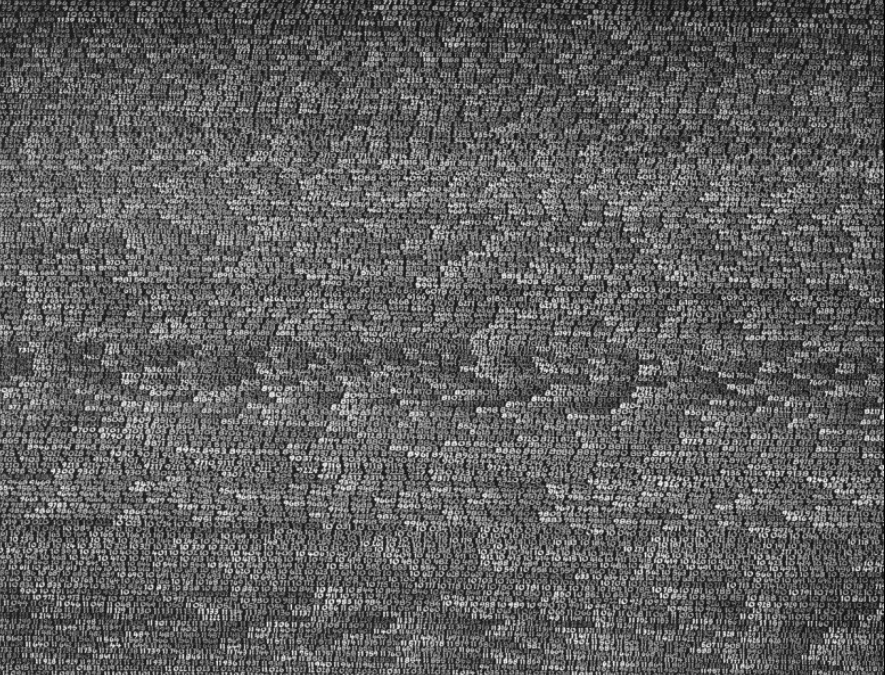 Роман Опалка вручную прописывал числа подряд, превращая живопись в отсчёт времени