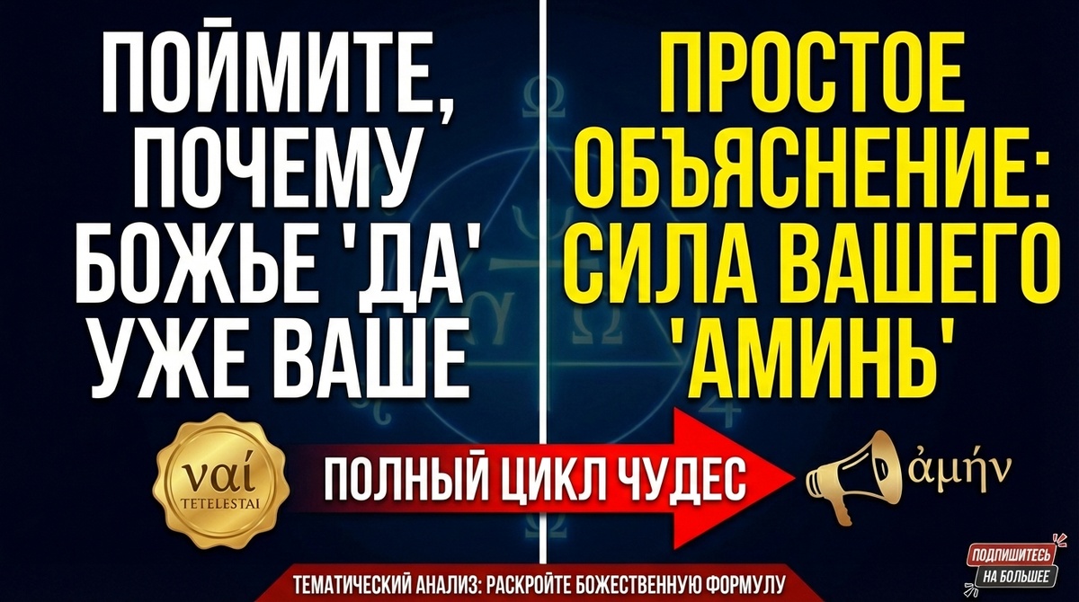 Метафизика «Да» и Архитектура «Аминь»: Исчерпывающий экзегетический и онтологический анализ 2 Коринфянам 1:20