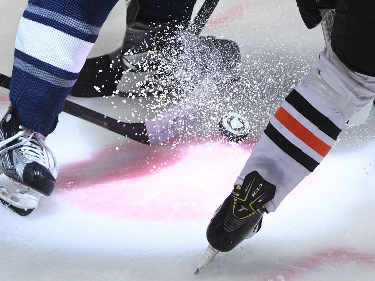    Вбрасывание шайбы в матче "Динамо" (Москва) - "Амур" | © РИА Новости / Владимир Федоренко